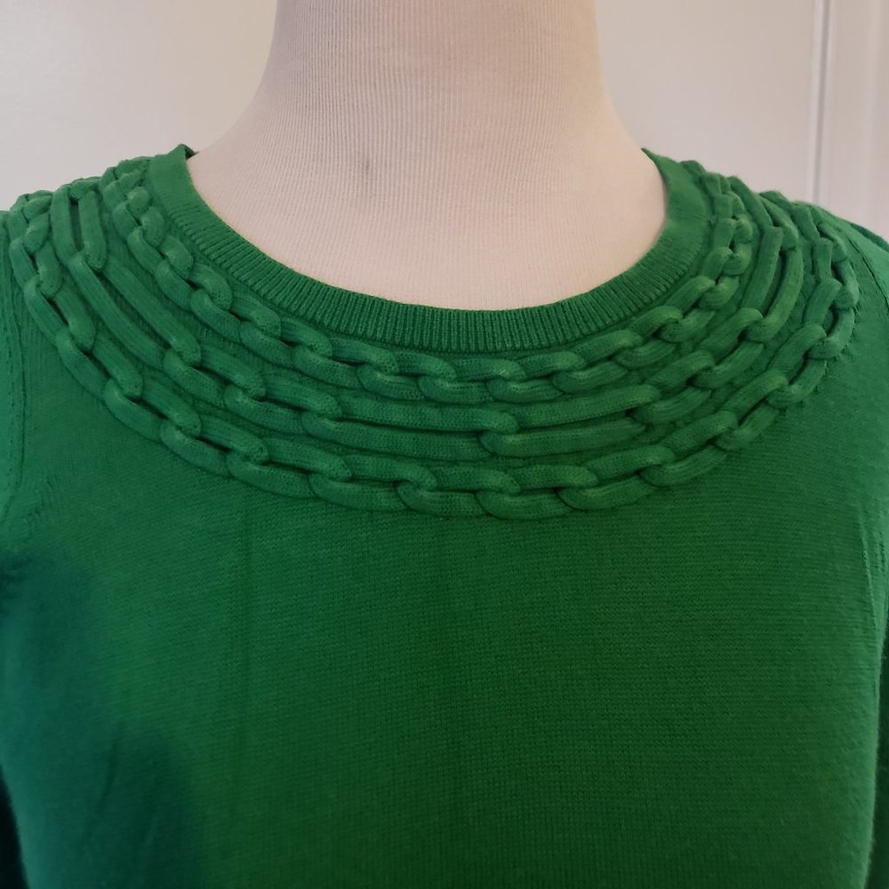 Anthropologie Moth Green Short Sleeve Sweater - Picture 5 of 5